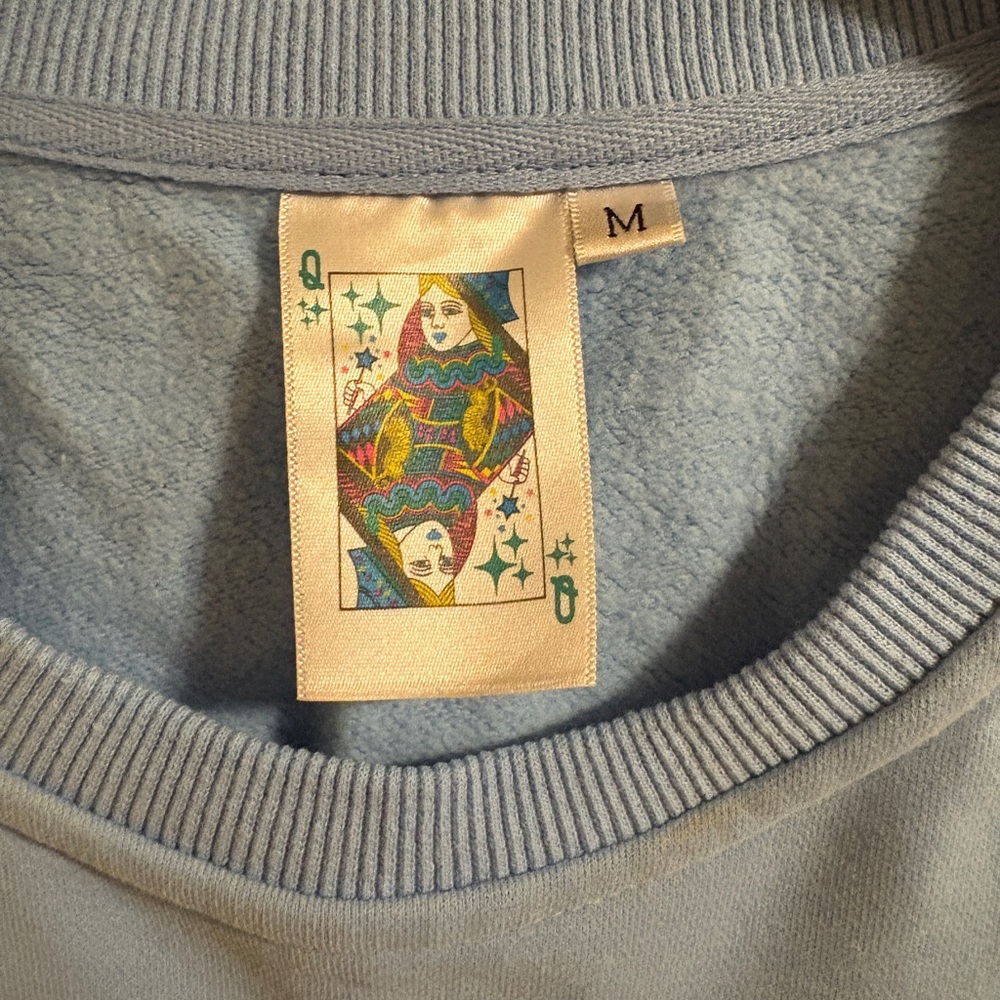 Queen of Sparkles Light Blue 'Just Married' Sweatshirt - Picture 2 of 2